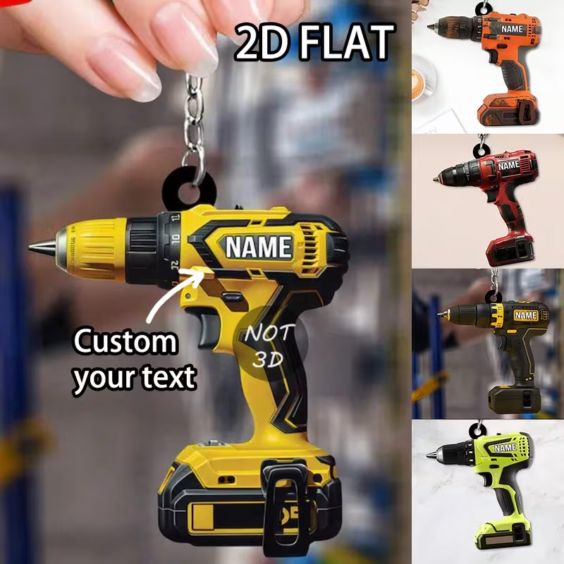 Custom Name Power Drill Keycha - Power Tools With Names recension och pris