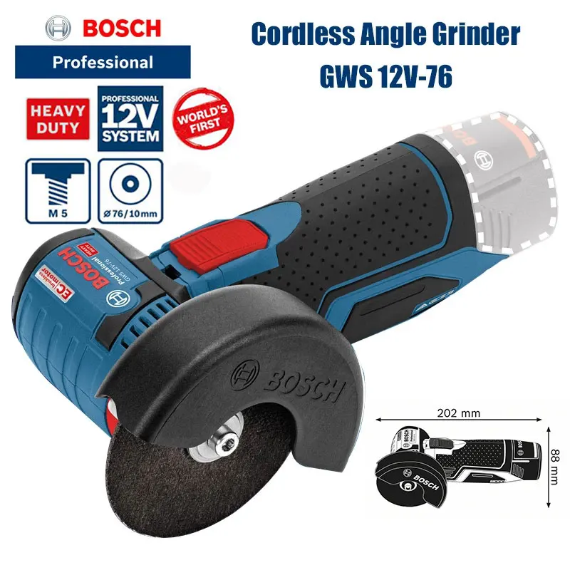 Bosch  GWS 12V-76 Professional - Power Tools Professional recension och pris