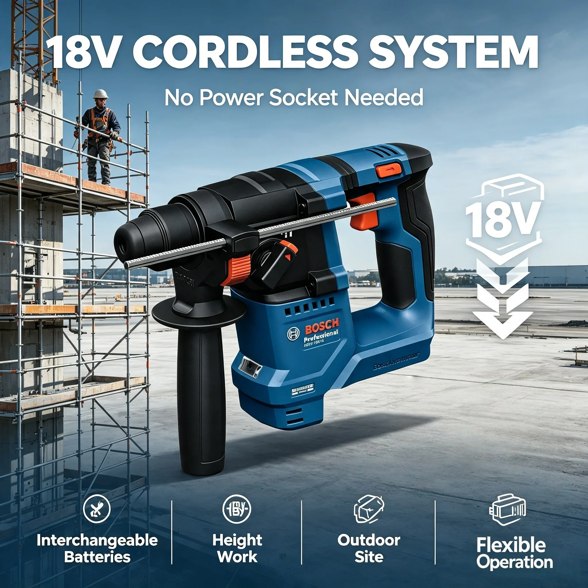 Bosch GBH 18V-18 Cordless Rota - Power Tools Professional recension och pris
